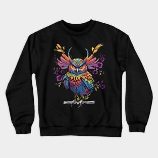 great colorfull owl Crewneck Sweatshirt